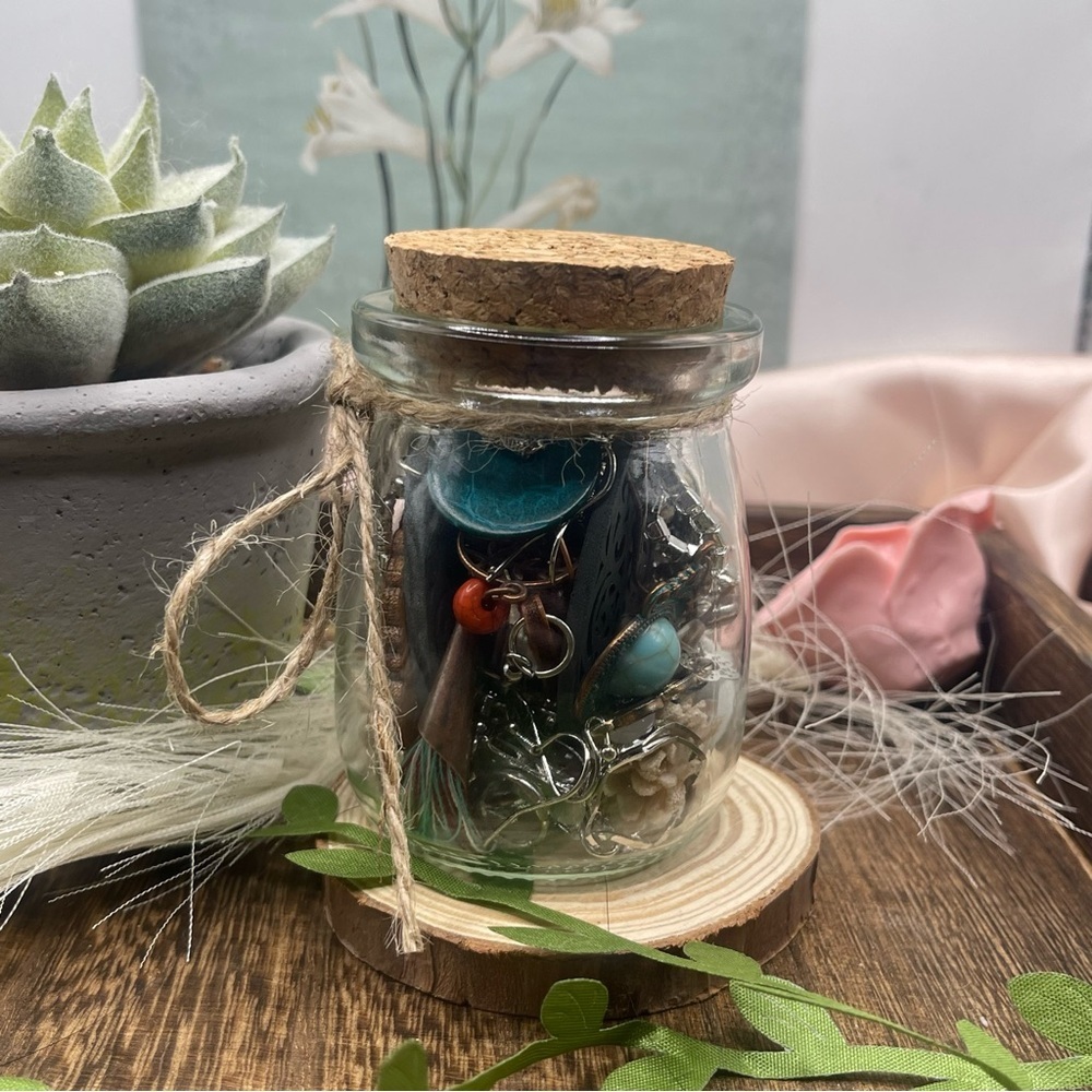 Mystery Glass Jar of Jewelry - Picture 2 of 5